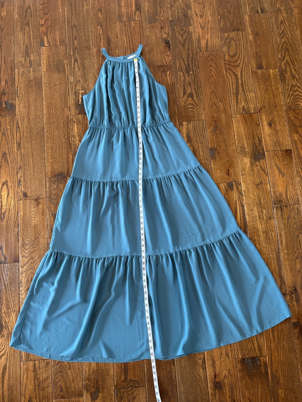 LOFT  Tiered Halter Maxi Dress – Size 12 - Picture 10 of 12